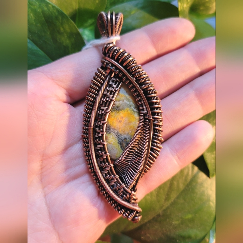 Bumble Bee Jasper Pendant